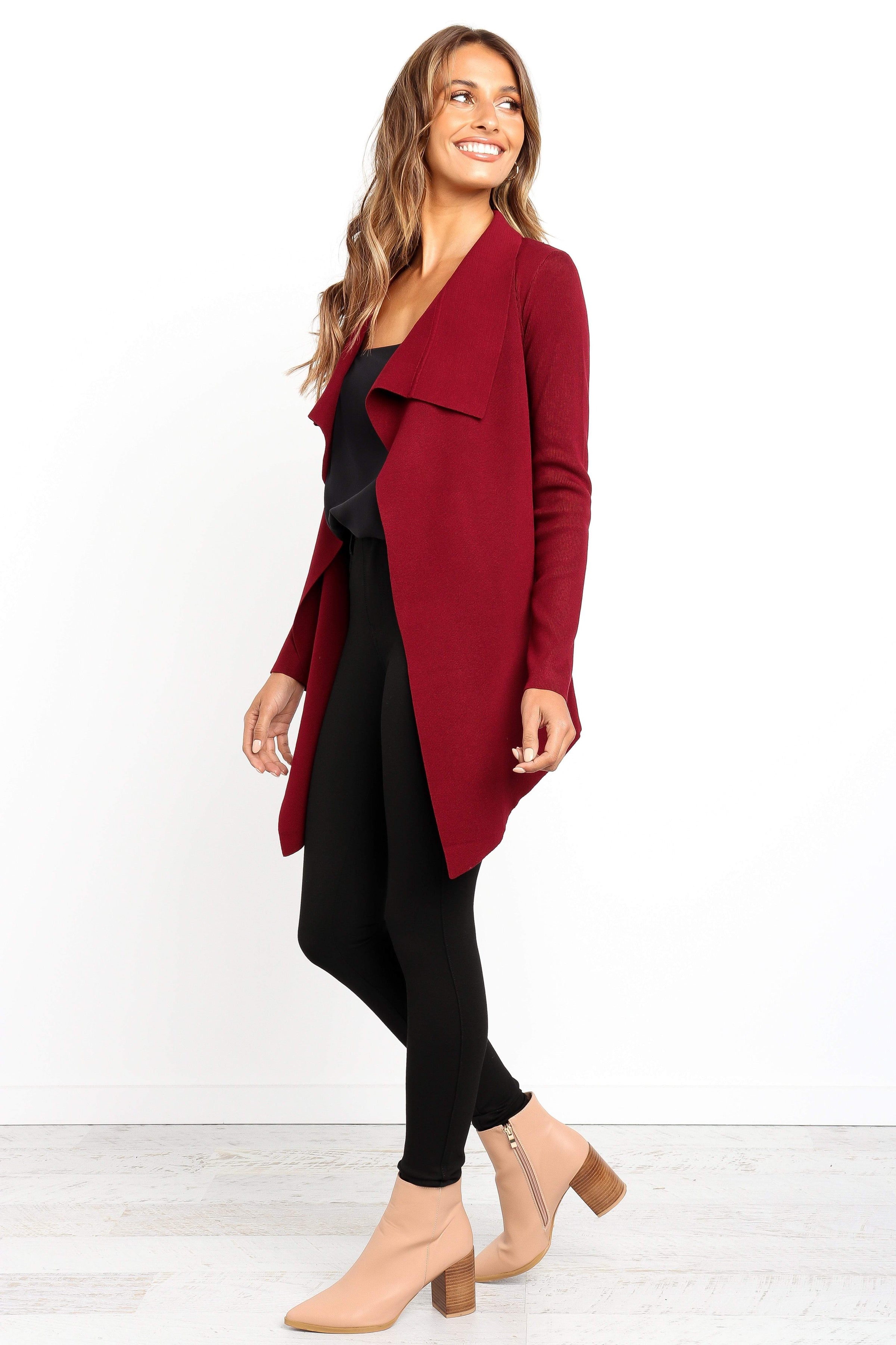 Petal and Pup USA KNITWEAR Zimmer Cardigan - Berry
