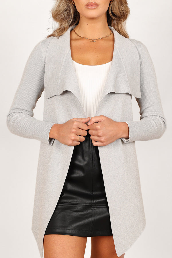 Petal and Pup USA KNITWEAR Zimmer Cardigan - Grey