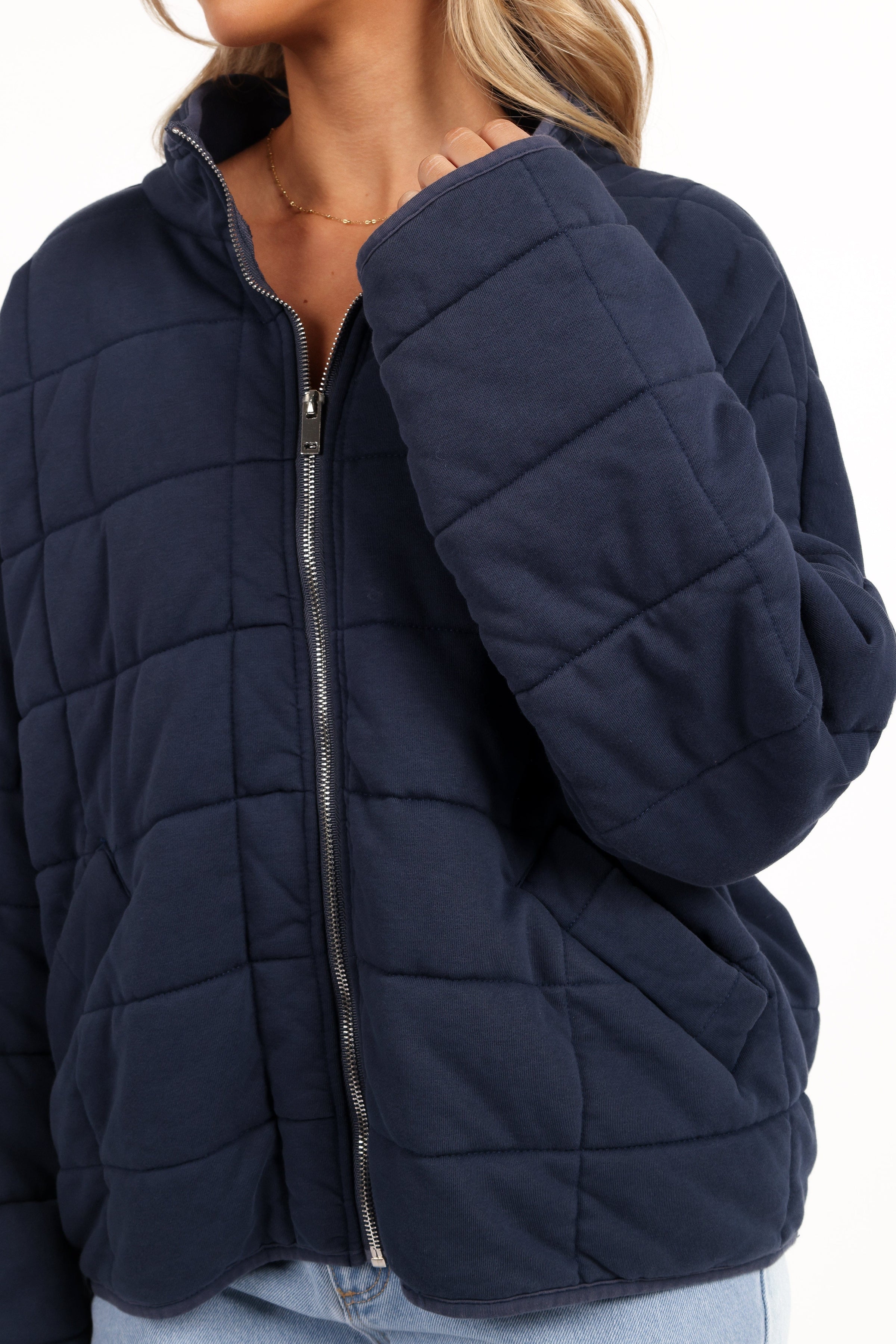 Petal and Pup USA OUTERWEAR Alegra Quilted Jacket - Navy