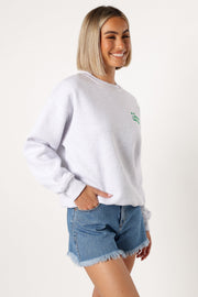 Petal and Pup USA OUTERWEAR Alora Space Cowgirl Sweatshirt - Heather Grey