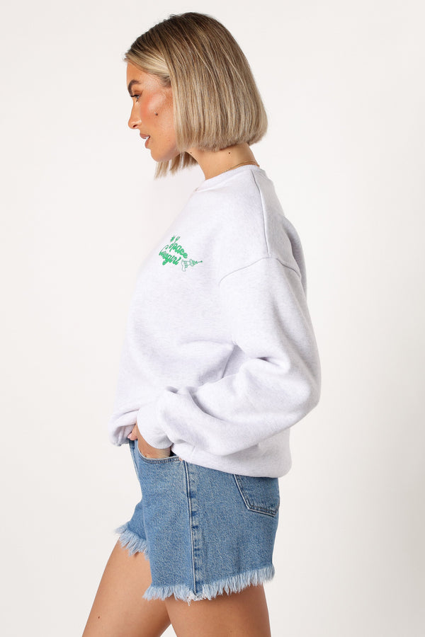 Petal and Pup USA OUTERWEAR Alora Space Cowgirl Sweatshirt - Heather Grey