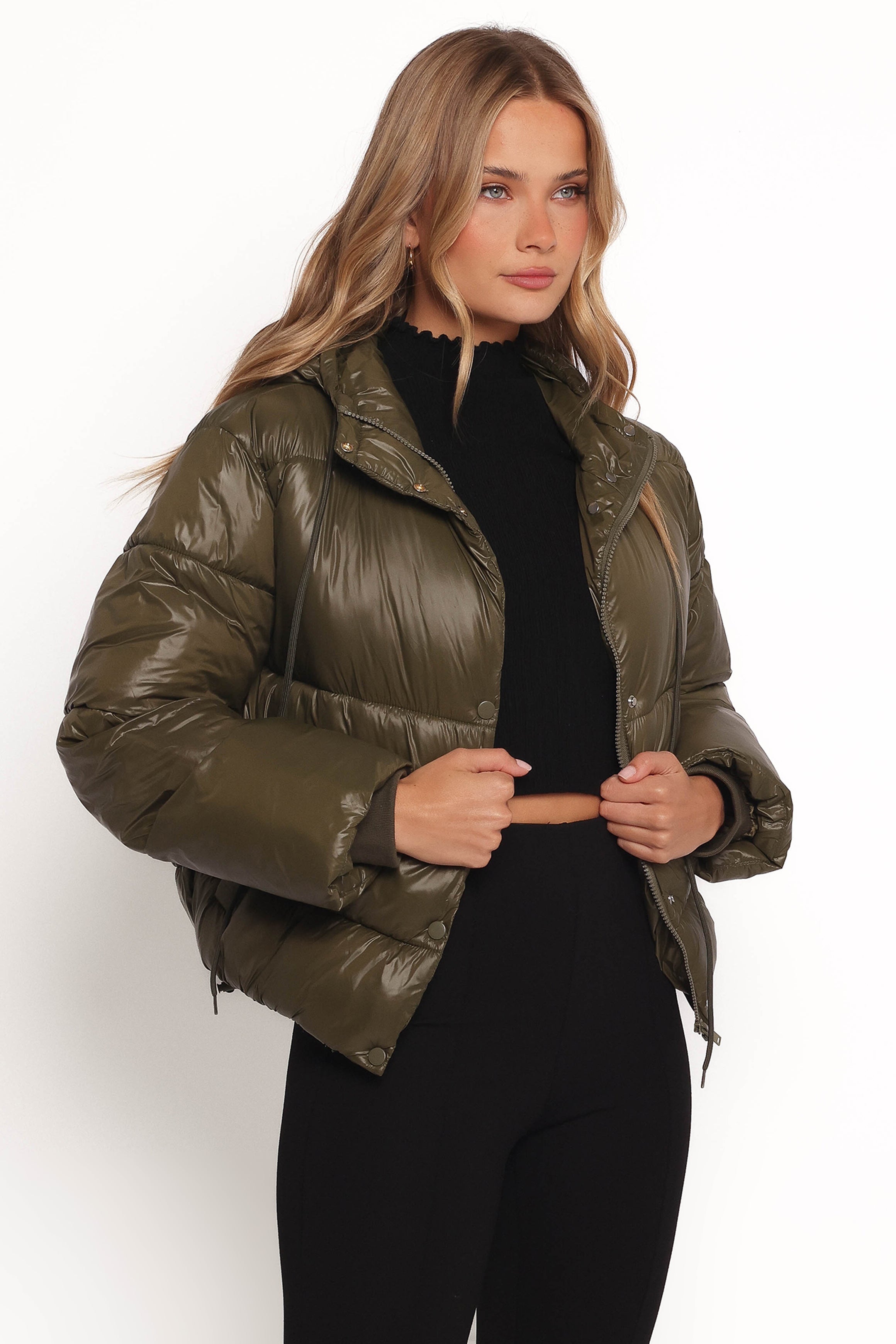 Petal and Pup USA OUTERWEAR Archie Puffer Jacket - Olive