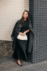 Petal and Pup USA OUTERWEAR Billy Button Front Trench Coat - Charcoal