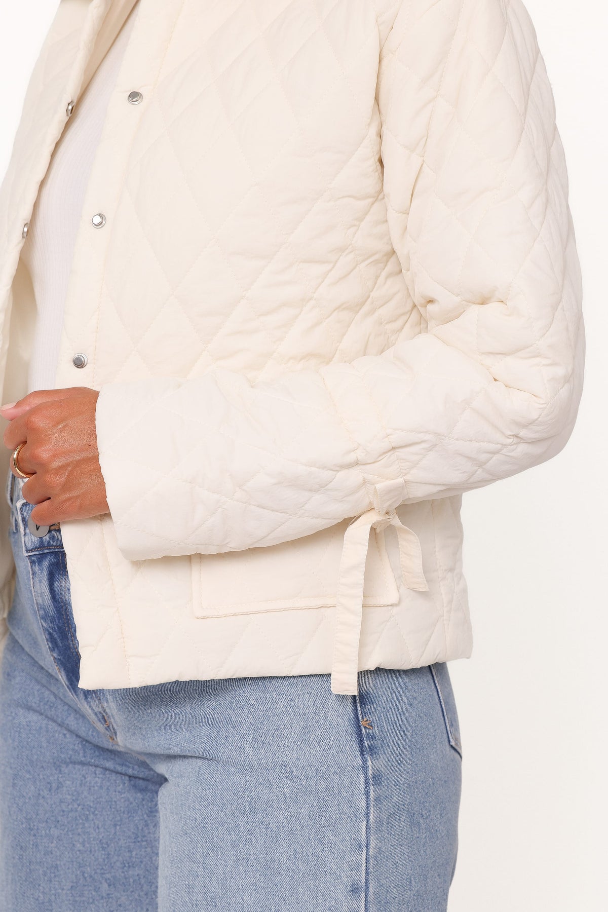 Petal and Pup USA OUTERWEAR Caitlin Quilted Jacket - Cream