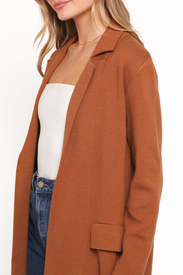Petal and Pup USA OUTERWEAR Chester Horses Coatigan - Brown