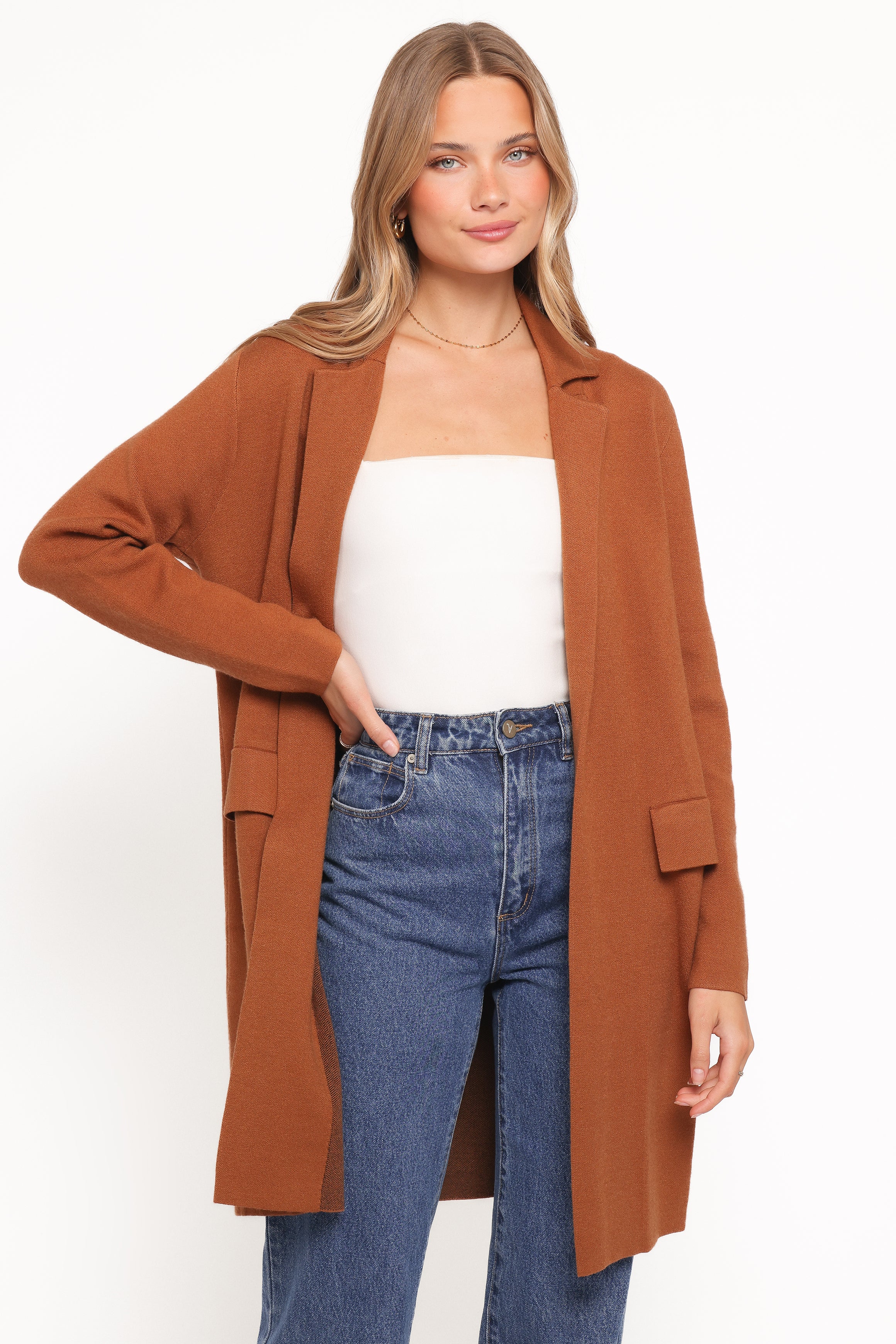 Petal and Pup USA OUTERWEAR Chester Horses Coatigan - Brown