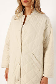Petal and Pup USA OUTERWEAR Clea Quilted Jacket - Bone
