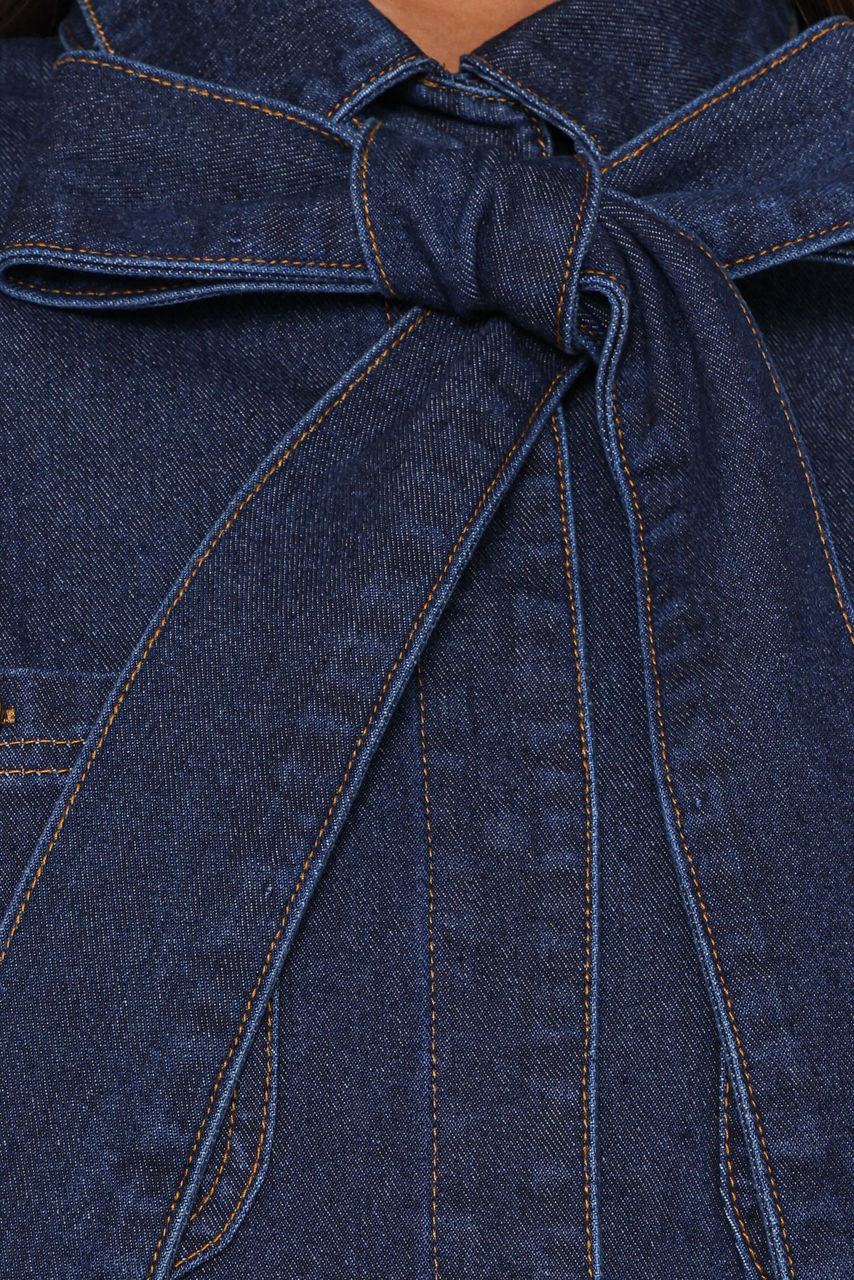 Petal and Pup USA OUTERWEAR Cleo Denim Bow Jacket - Indigo