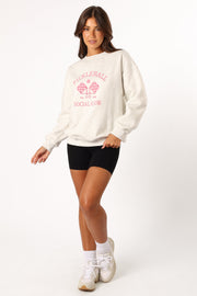 Petal and Pup USA OUTERWEAR Colette Pickleball Sweatshirt - Heather Grey