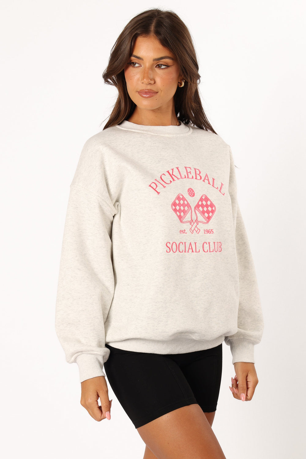 Petal and Pup USA OUTERWEAR Colette Pickleball Sweatshirt - Heather Grey
