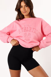 Petal and Pup USA OUTERWEAR Cora Athletic Sweatshirt - Pink