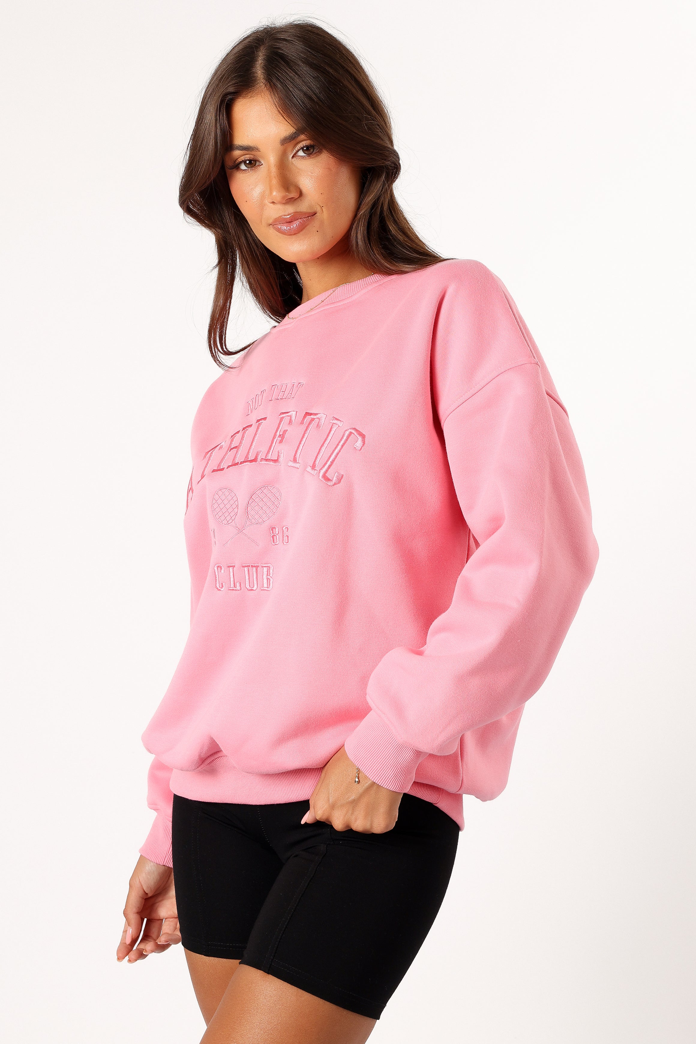 Petal and Pup USA OUTERWEAR Cora Athletic Sweatshirt - Pink