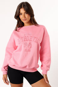 Petal and Pup USA OUTERWEAR Cora Athletic Sweatshirt - Pink