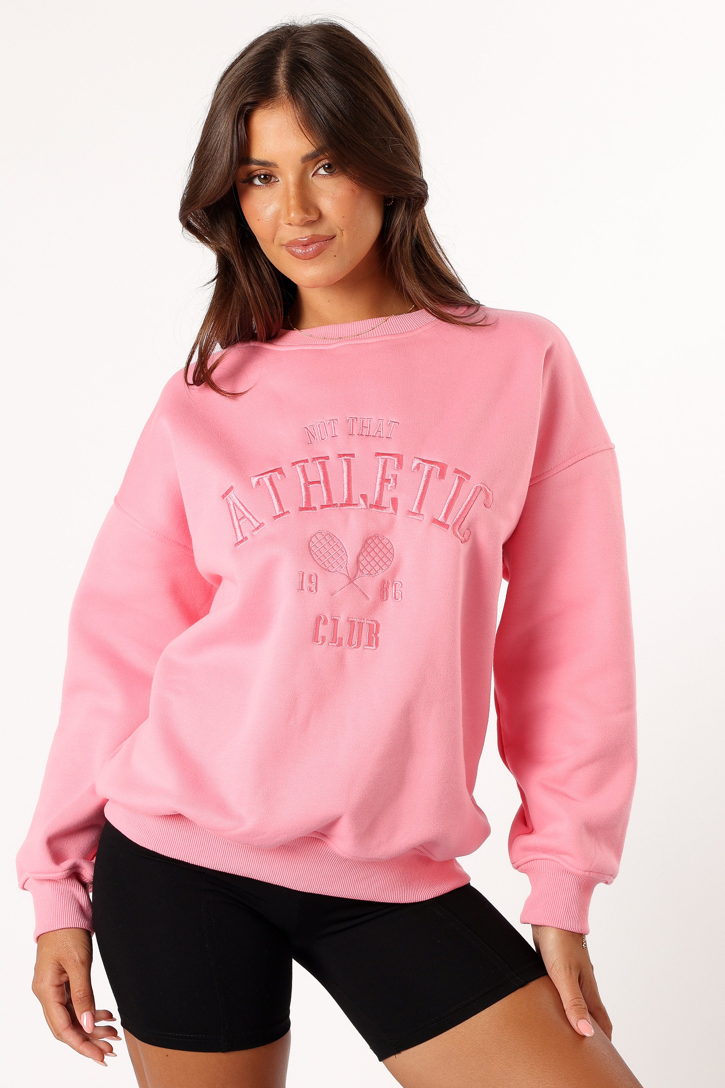 Petal and Pup USA OUTERWEAR Cora Athletic Sweatshirt - Pink