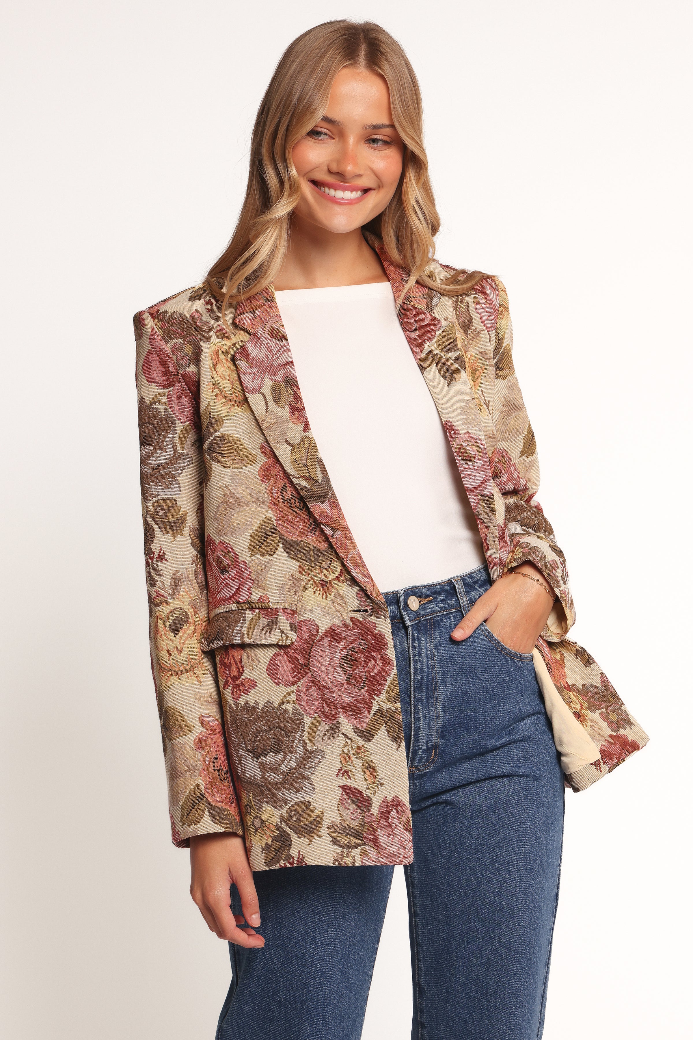 Petal and Pup USA OUTERWEAR Dawn Oversized Blazer - Floral