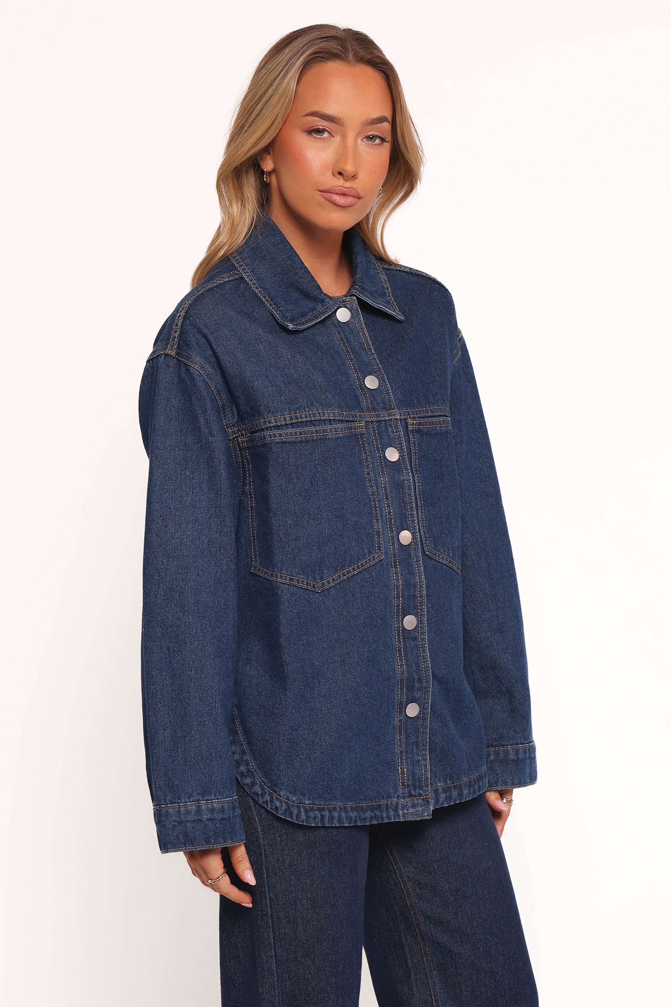 Petal and Pup USA OUTERWEAR Dede Denim Shacket - Denim