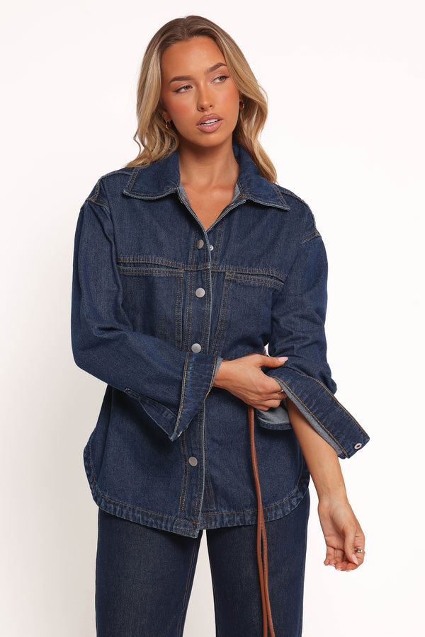 Petal and Pup USA OUTERWEAR Dede Denim Shacket - Denim