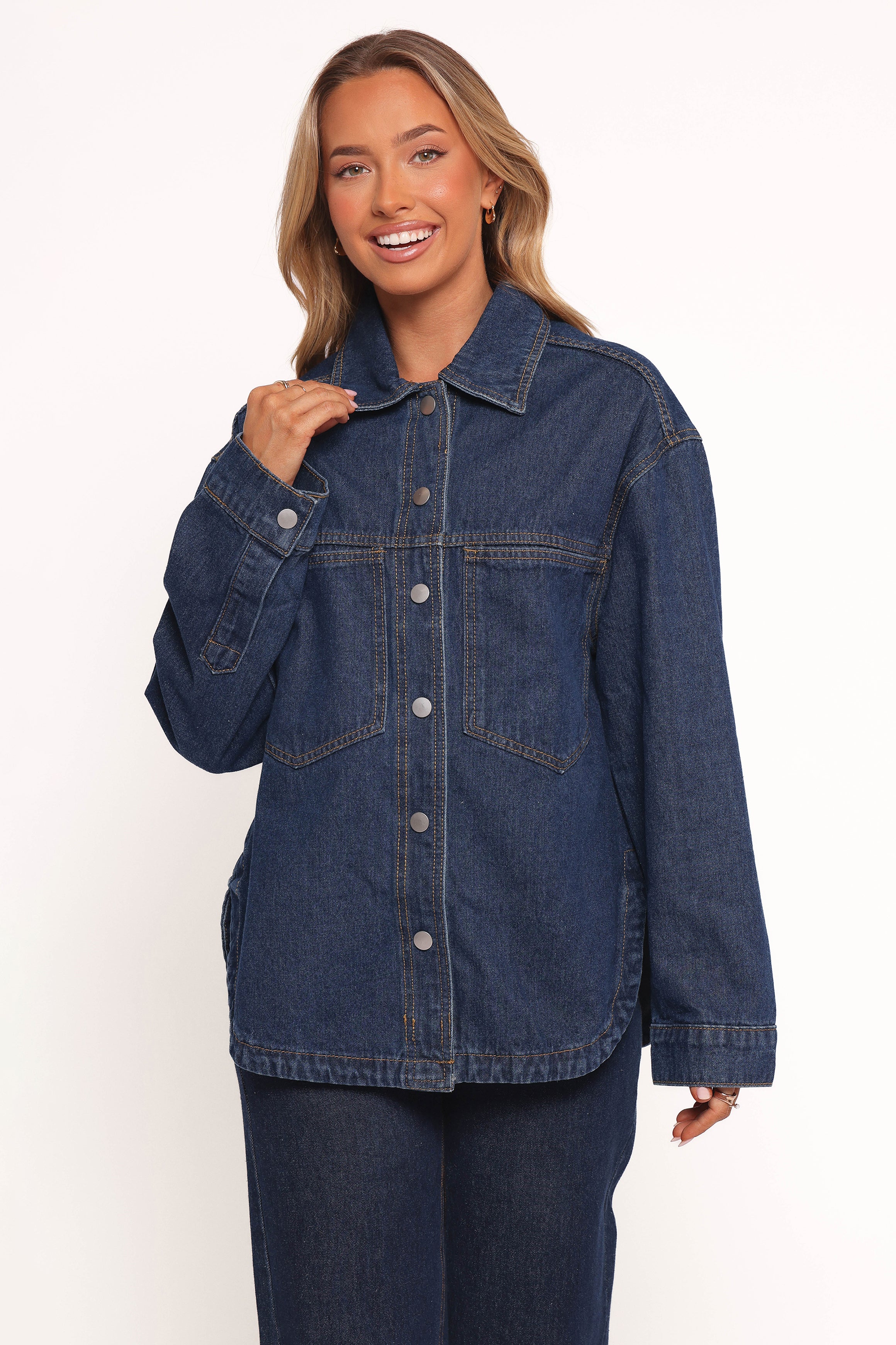 Petal and Pup USA OUTERWEAR Dede Denim Shacket - Denim