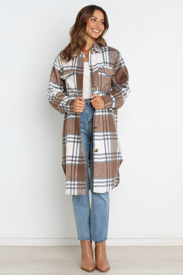 Petal and Pup USA OUTERWEAR Dion Shacket - Brown Check