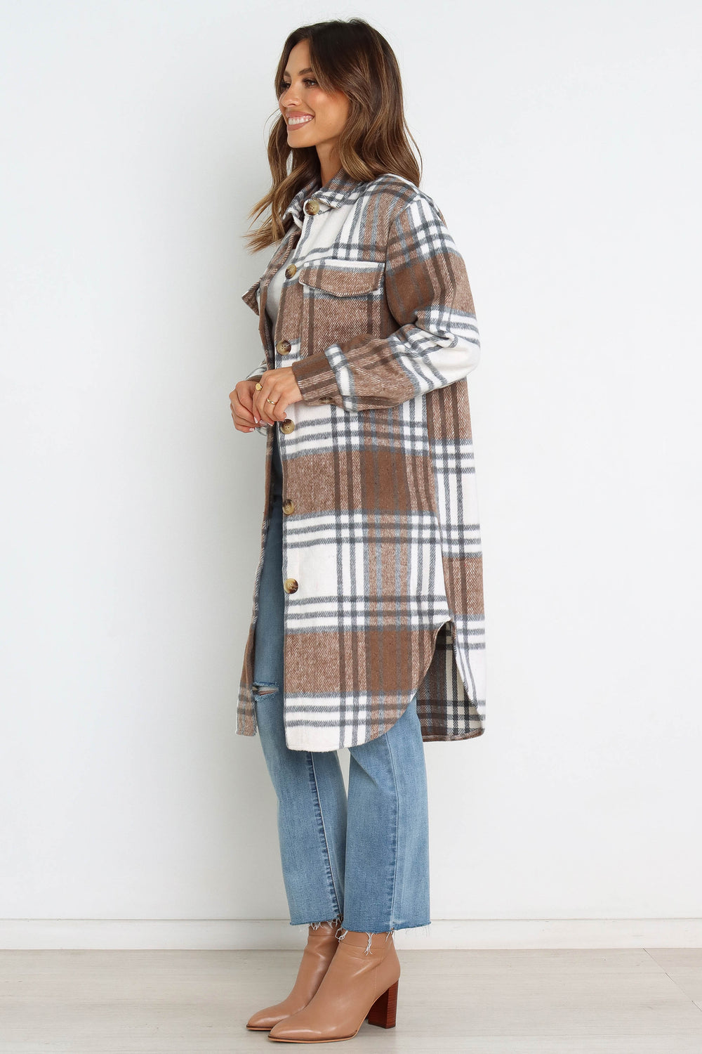 Petal and Pup USA OUTERWEAR Dion Shacket - Brown Check