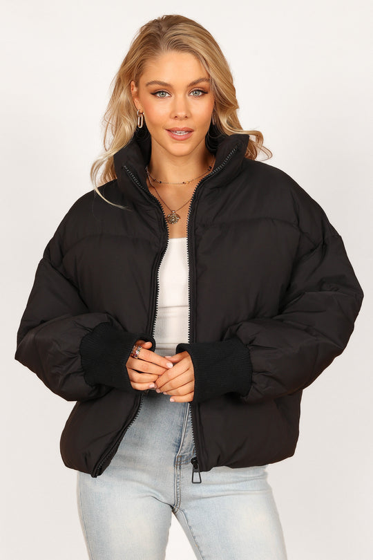 Edric Puffer Jacket - Black - Petal & Pup USA