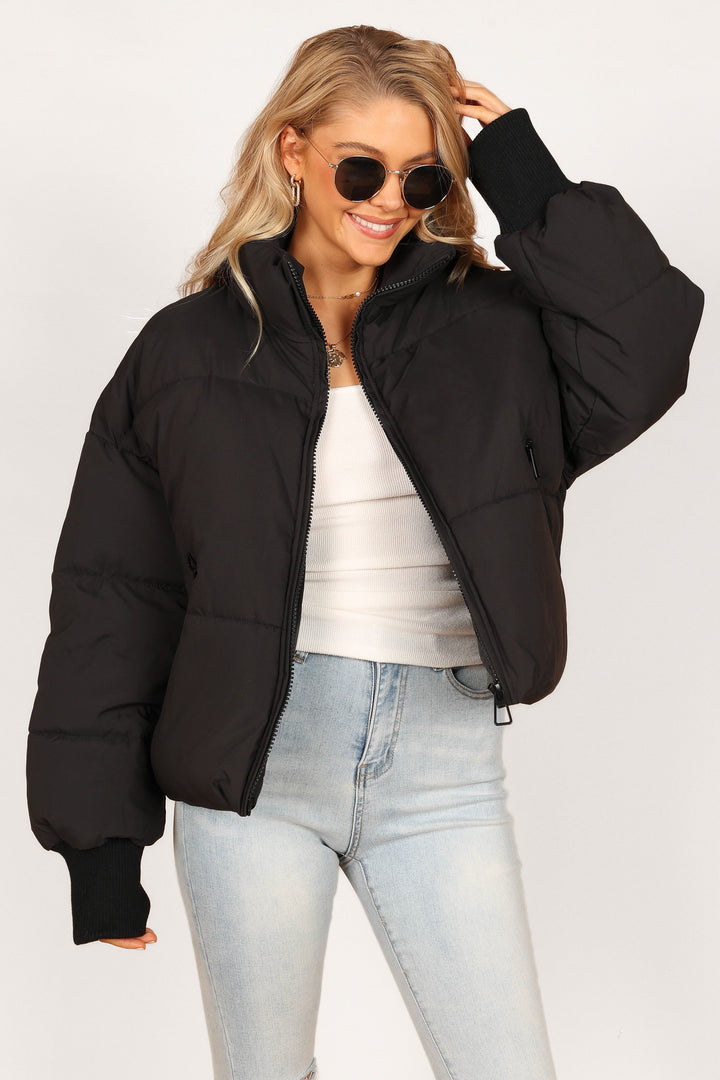 Edric Puffer Jacket - Black - Petal & Pup USA