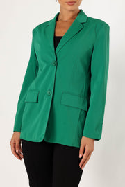 Petal and Pup USA OUTERWEAR Eileen Fitted Blazer - Green