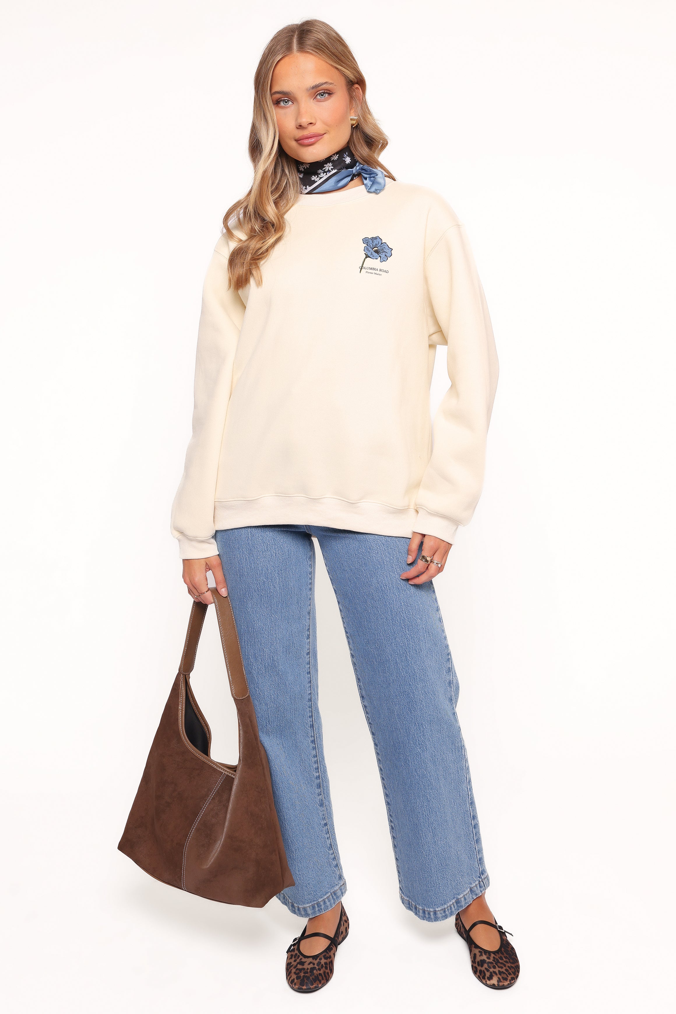Petal and Pup USA OUTERWEAR Flower Market Sweatshirt - Cream