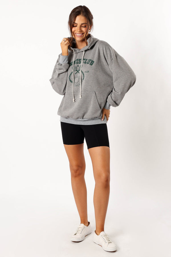 Petal and Pup USA OUTERWEAR Hailey Tennis Sweatshirt - Gray