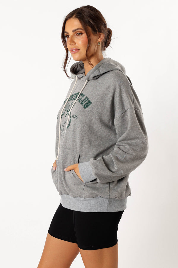 Petal and Pup USA OUTERWEAR Hailey Tennis Sweatshirt - Gray