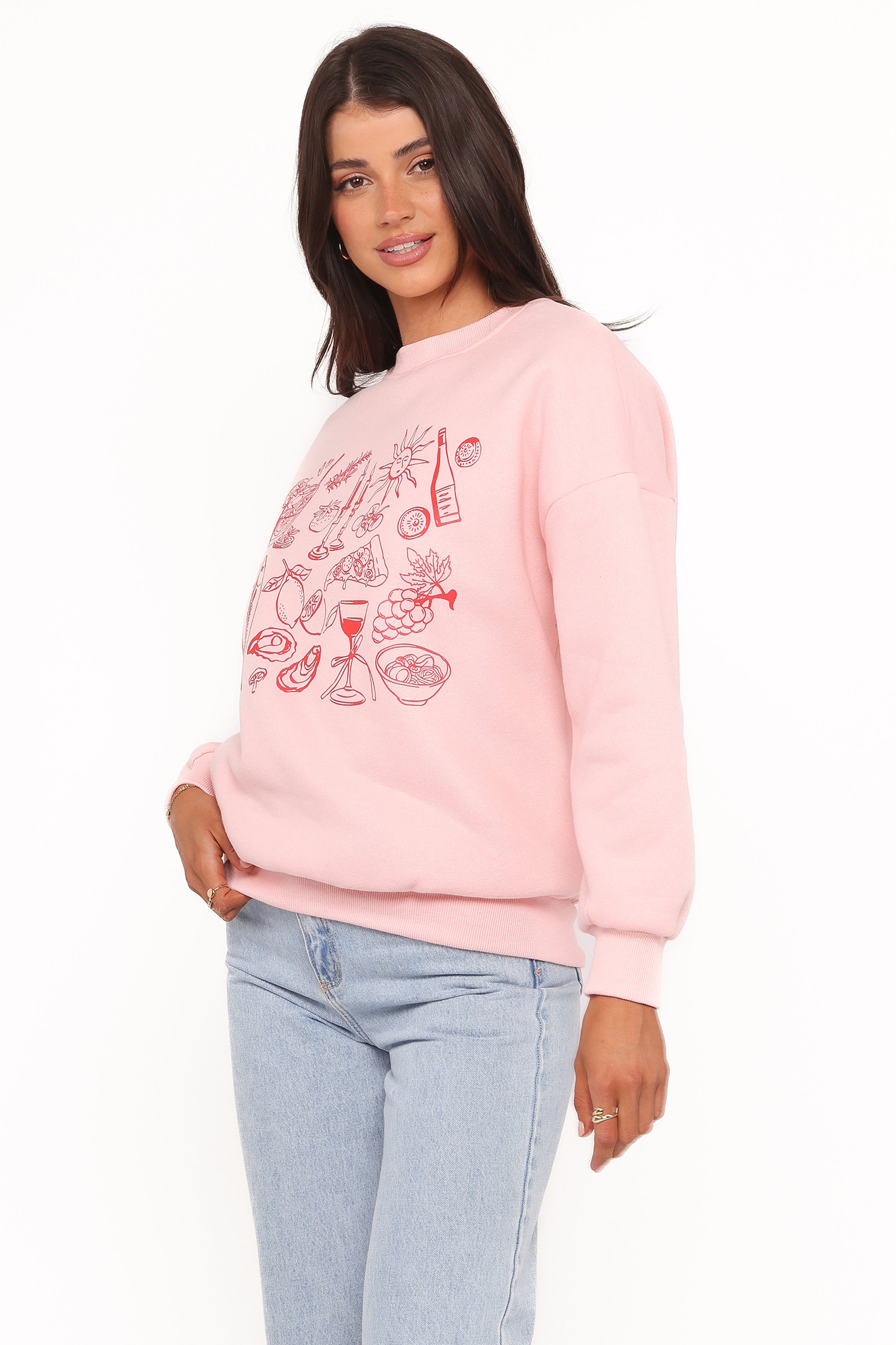 Petal and Pup USA OUTERWEAR Hannah Sweatshirt - Pink
