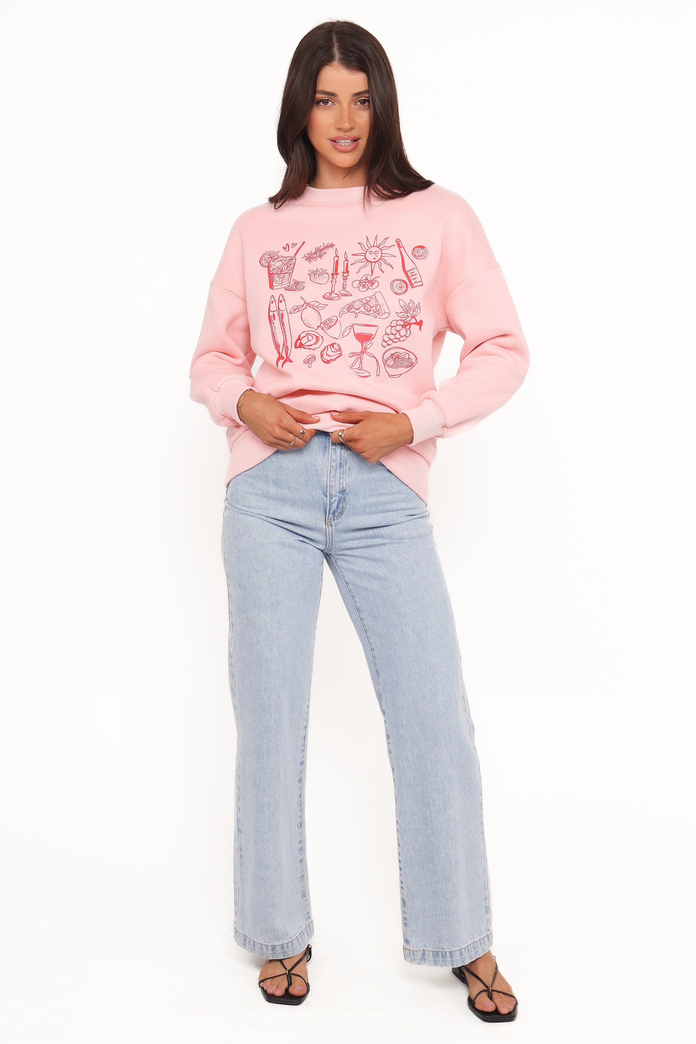 Petal and Pup USA OUTERWEAR Hannah Sweatshirt - Pink