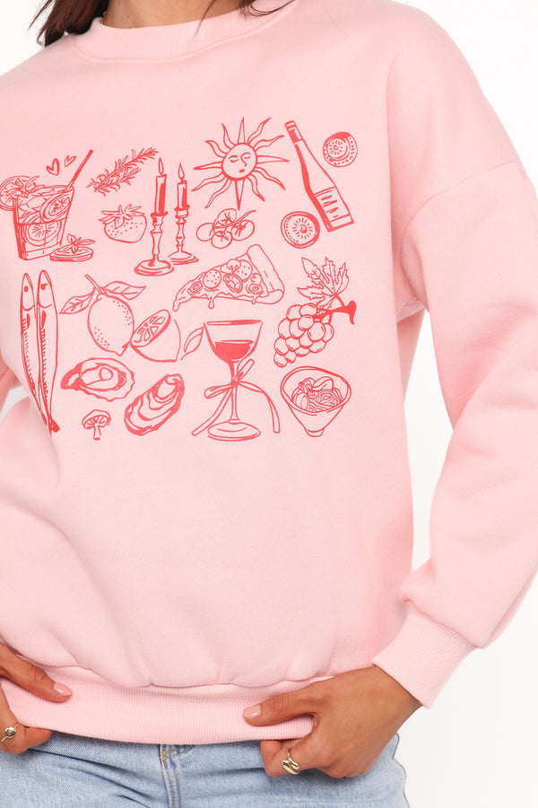 Petal and Pup USA OUTERWEAR Hannah Sweatshirt - Pink