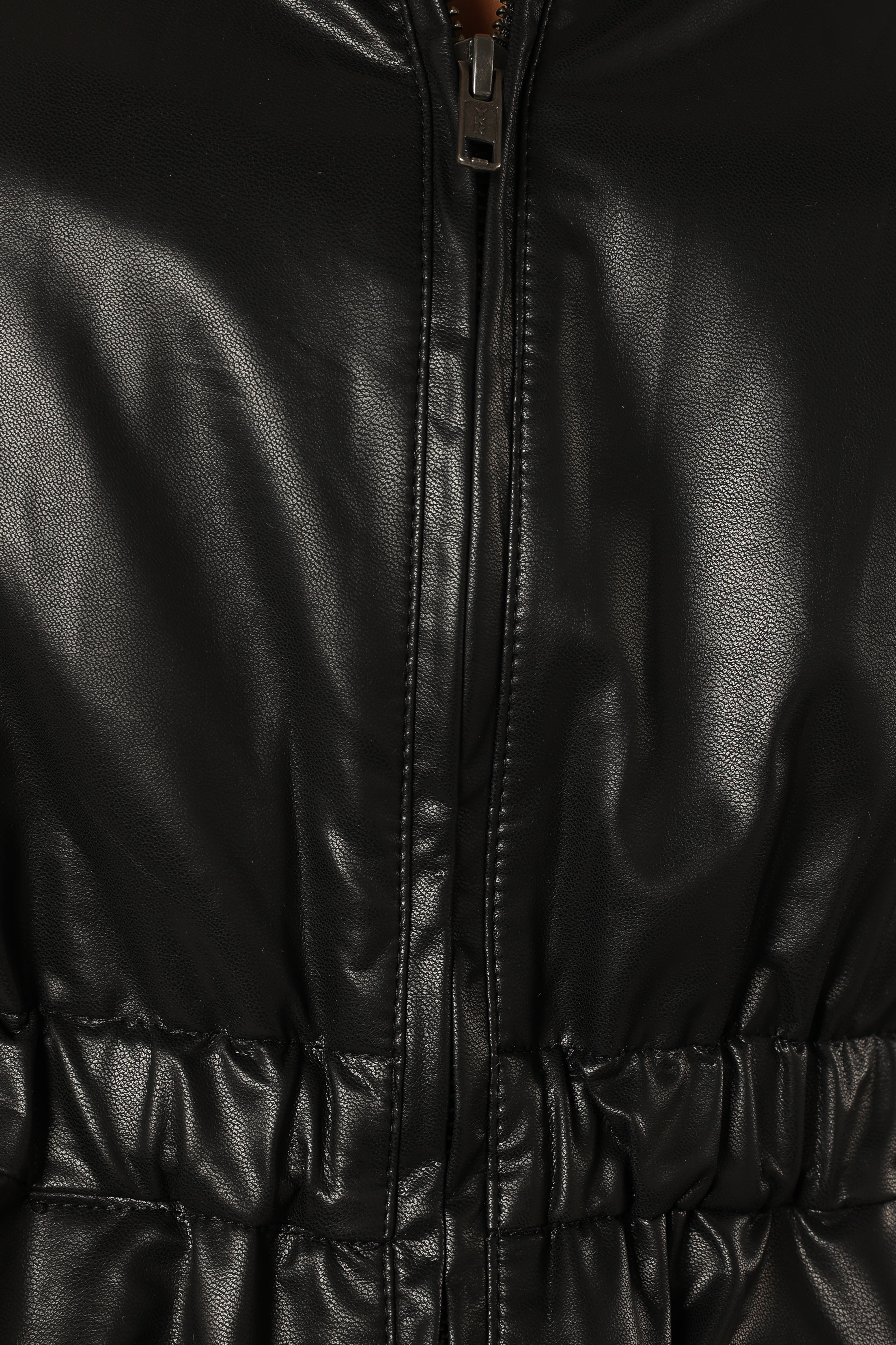 Ivanna Faux Leather Puff Sleeve Jacket - Black | Petal & Pup USA