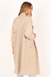 Petal and Pup USA OUTERWEAR Ivy Button Front Coatigan - Oatmeal