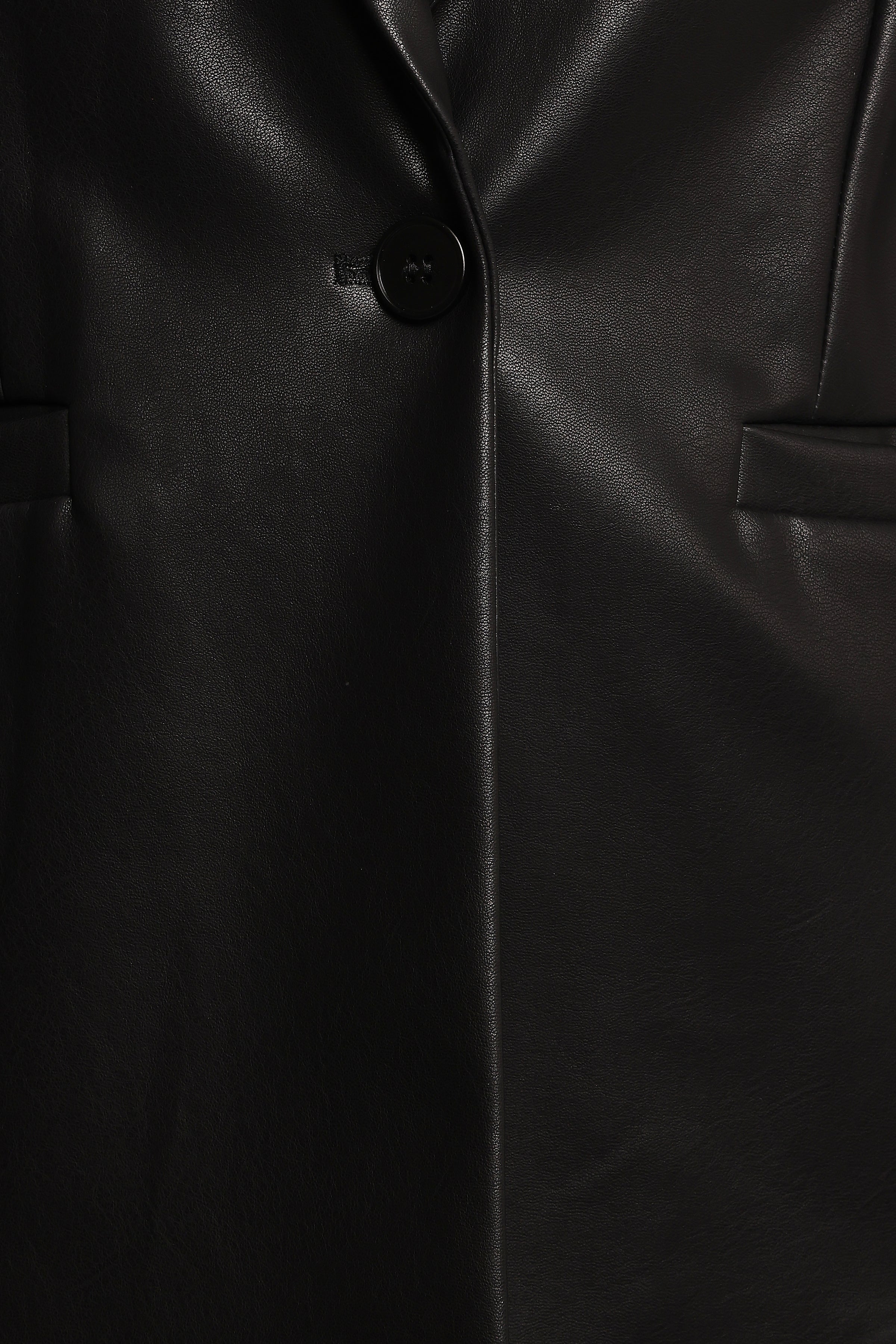 Petal and Pup USA OUTERWEAR Jamie Faux Leather Blazer - Black