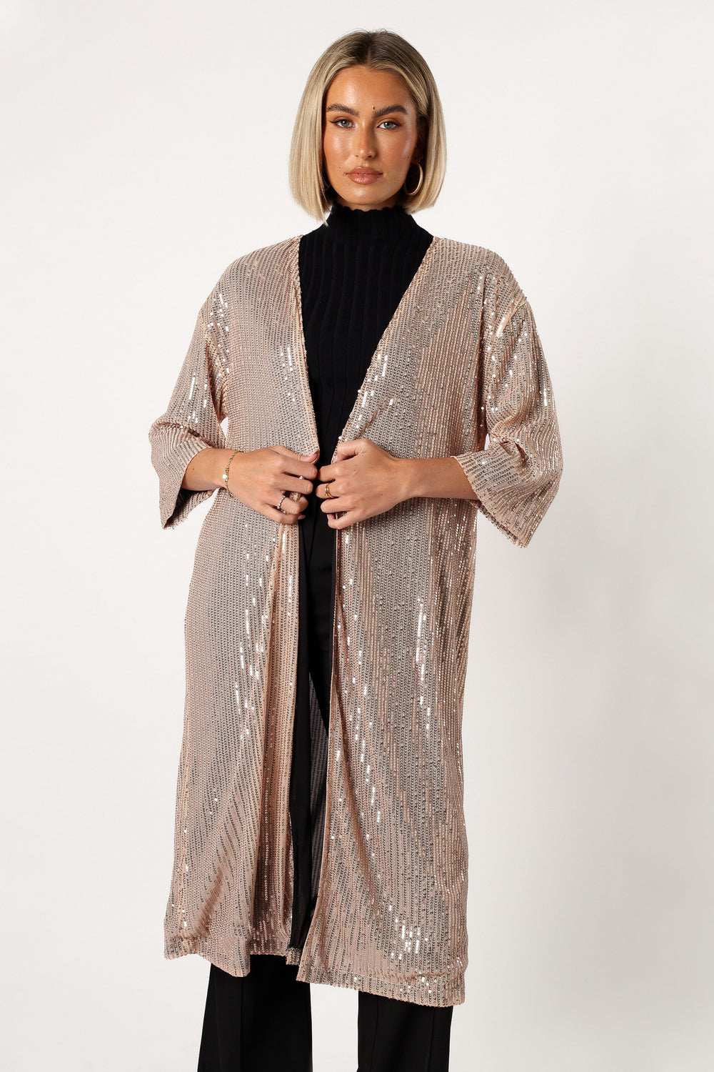 Petal and Pup USA OUTERWEAR Jayleen Sequin Duster - Gold