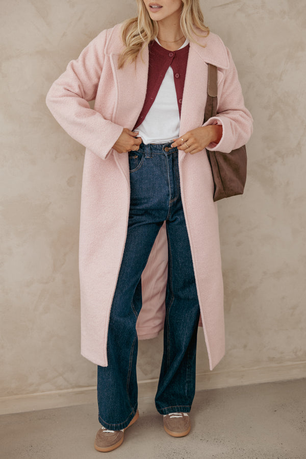 Petal and Pup USA OUTERWEAR Jazzie Boucle Coat - Baby Pink