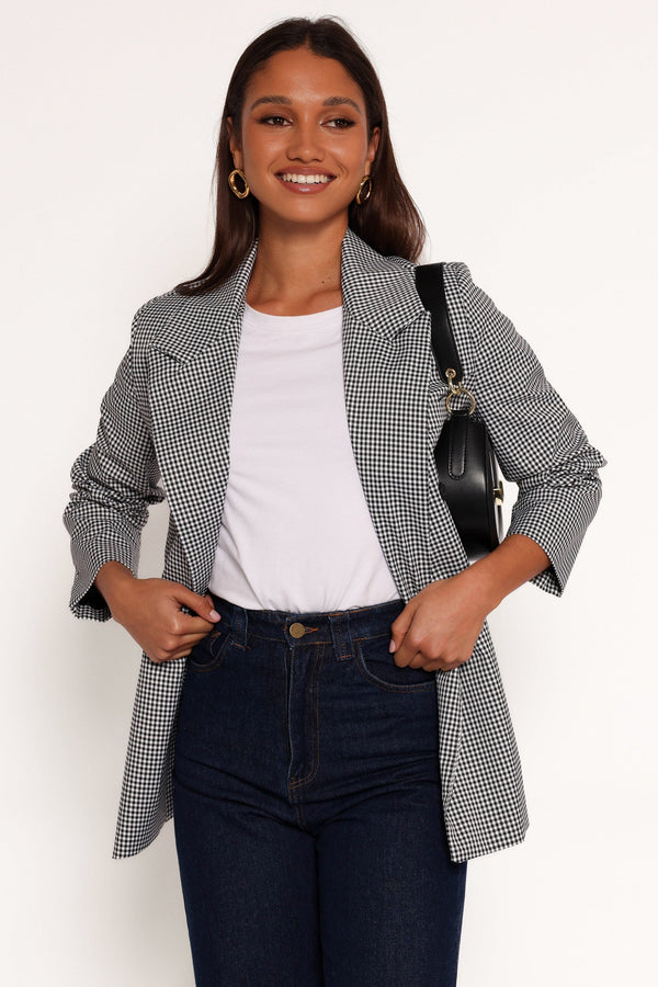 Petal and Pup USA OUTERWEAR Juliette Blazer - Black/White