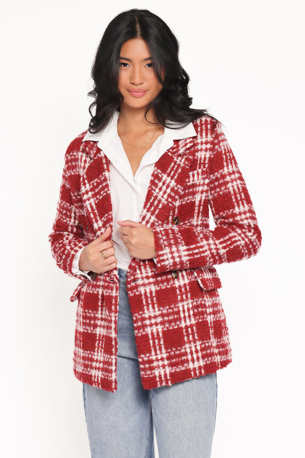 Petal and Pup USA OUTERWEAR Juliette Blazer - Red