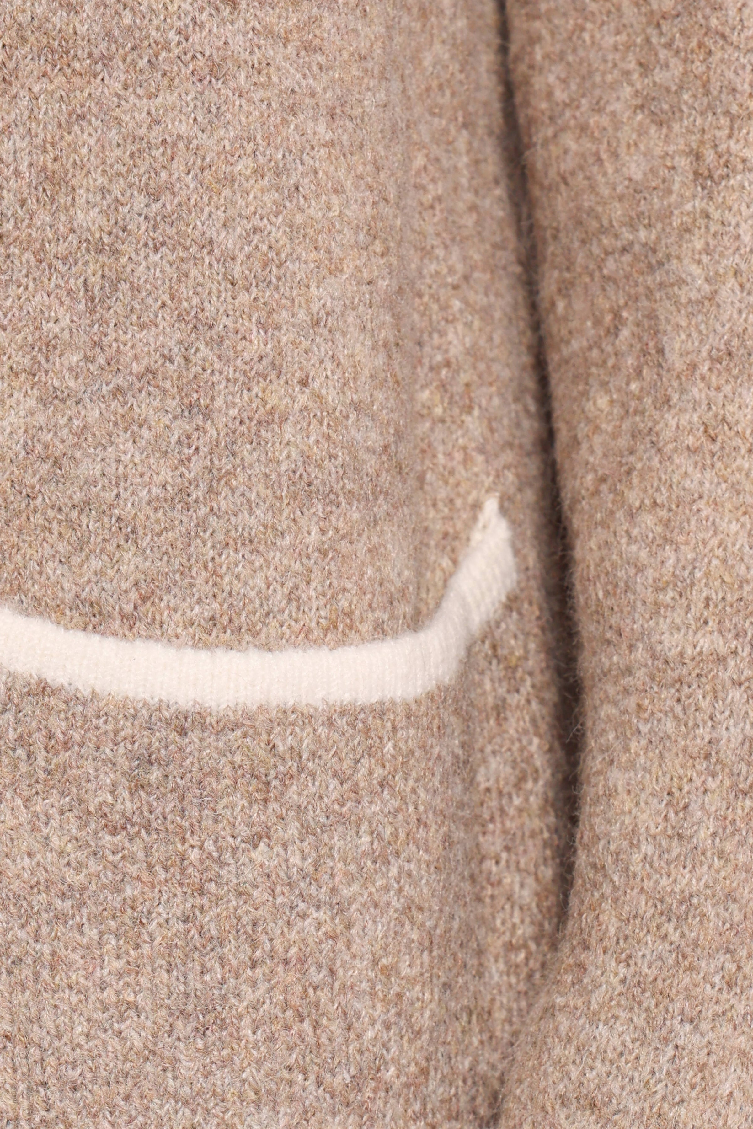 Petal and Pup USA OUTERWEAR Katia Contrast Trim Coatigan - Beige