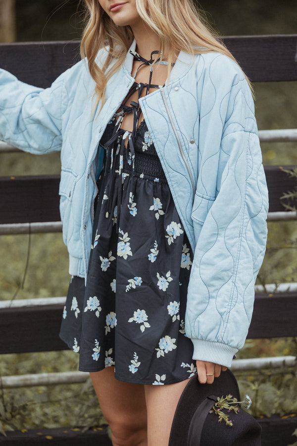 Petal and Pup USA OUTERWEAR Keah Quilted Jacket - Blue (Hold for Rack)