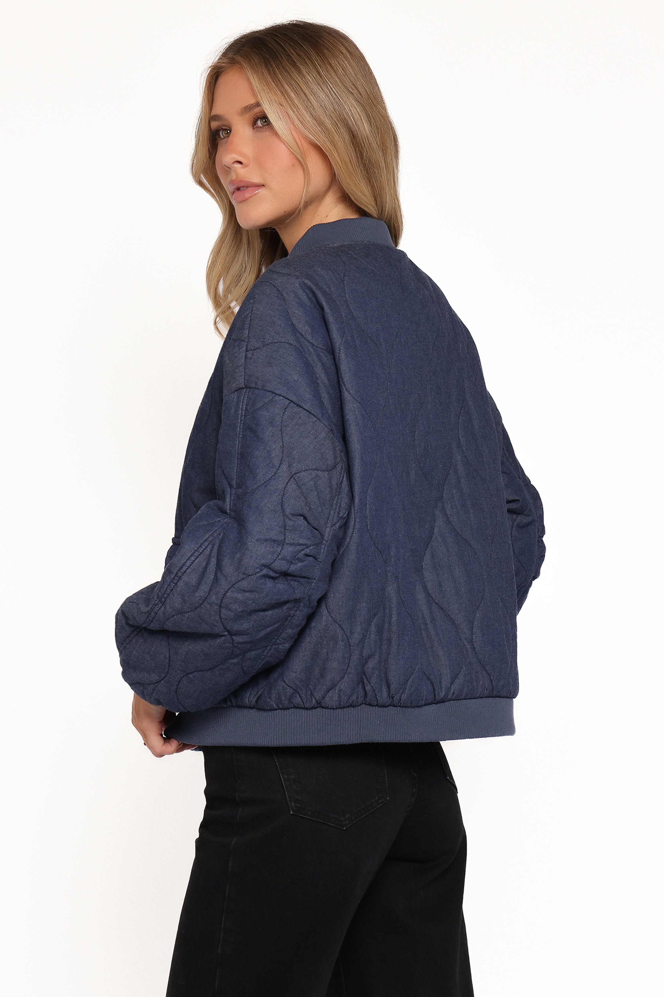 Petal and Pup USA OUTERWEAR Keah Quilted Jacket - Navy