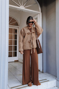 Petal and Pup USA OUTERWEAR Kimmy Bow Oversized Cardigan - Moss