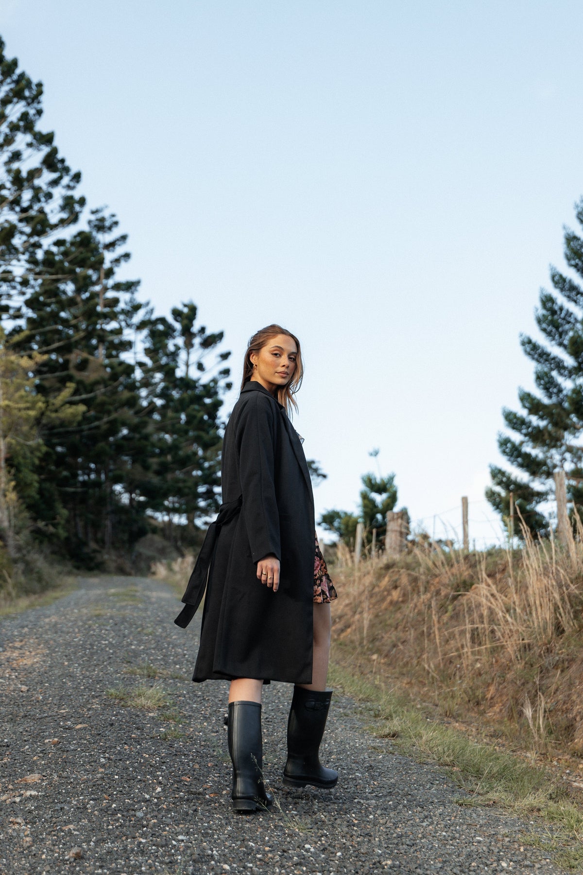 Kloss Tie Front Long Coat