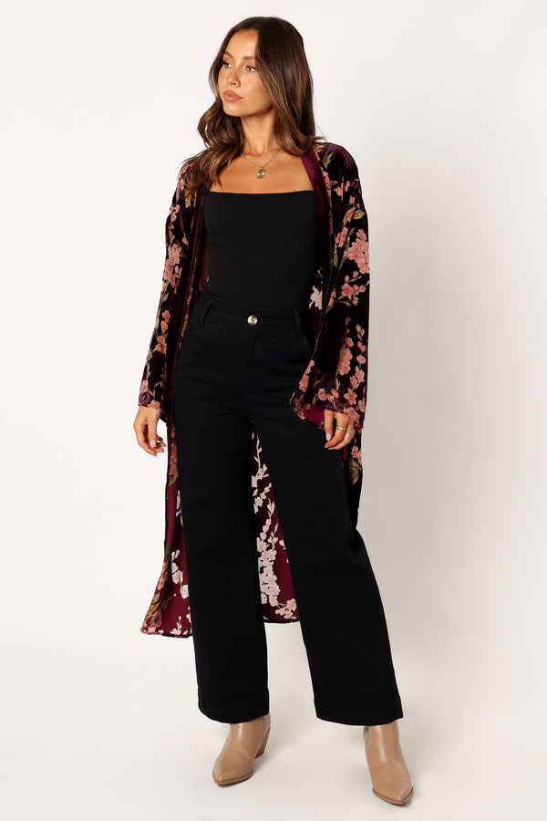 Petal and Pup USA OUTERWEAR Lennon Velvet Duster - Floral