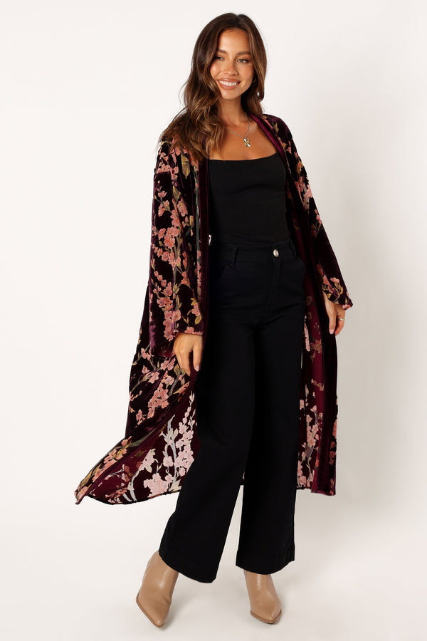 Petal and Pup USA OUTERWEAR Lennon Velvet Duster - Floral