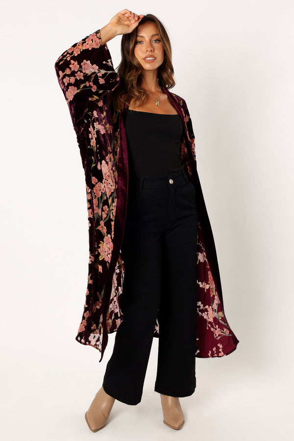 Petal and Pup USA OUTERWEAR Lennon Velvet Duster - Floral