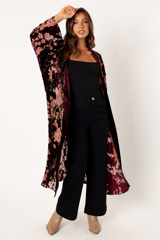 Lennon Velvet Duster - Floral - Petal & Pup USA