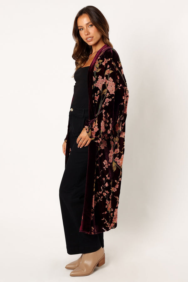 Petal and Pup USA OUTERWEAR Lennon Velvet Duster - Floral